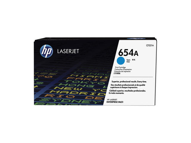 Консумативи Оригинален тонер касета HP 654A Cyan