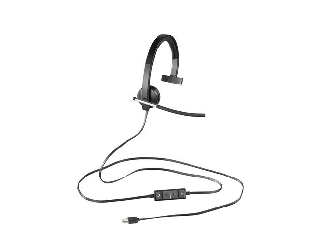 Слушалки Logitech USB H650e, моно слушалка
