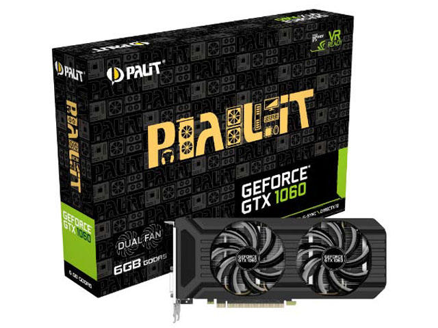 Видео карти Palit GeForce GTX 1060 Dual Fan