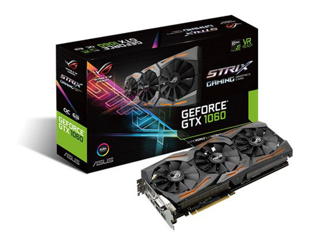 Видео карти Asus ROG STRIX GeForce GTX 1060-O6G-GAMING