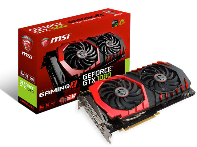 Видео карти MSI GeForce GTX 1060 GAMING X 6G