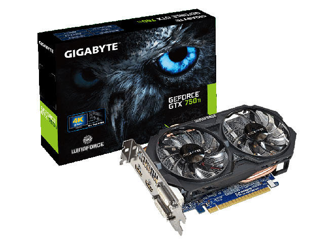Видео карти Gigabyte GeForce GTX 750 Ti GV-N75TOC-2GI