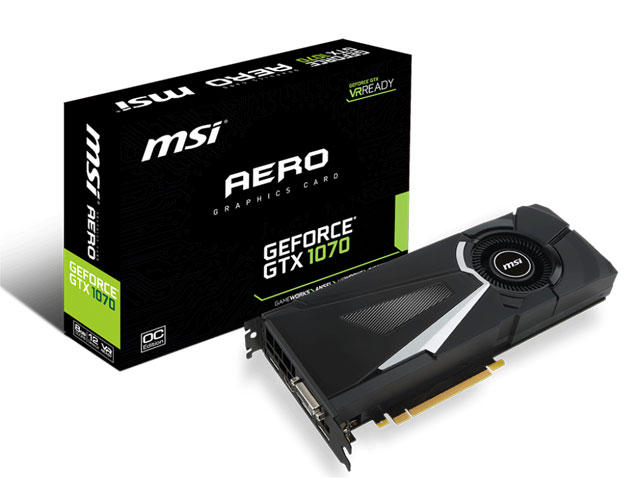 Видео карти MSI GeForce GTX 1070 AERO 8G OC