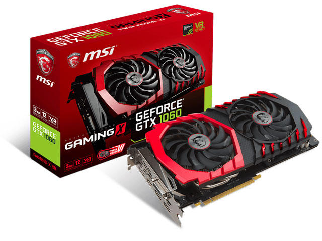 Видео карти MSI GeForce GTX 1060 GAMING X 3G