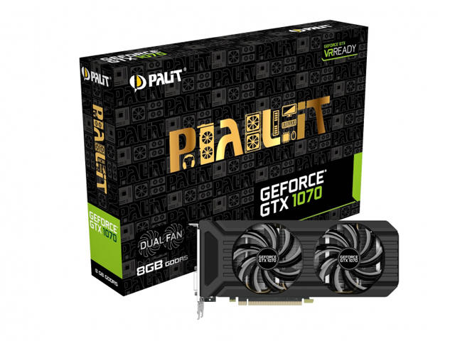 Видео карти Palit GeForce GTX 1070 Dual