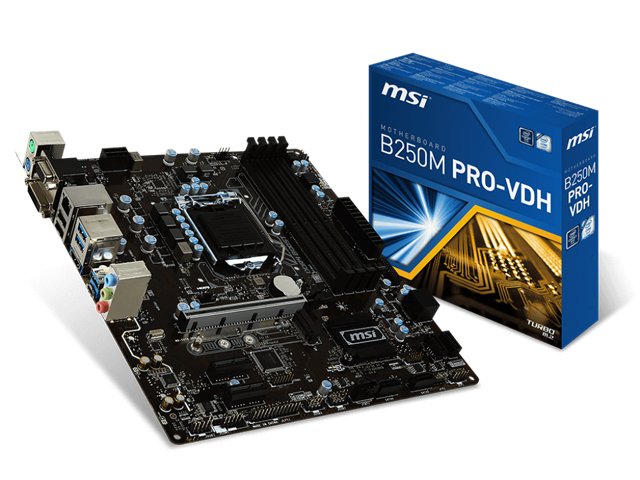 Дънни платки MSI B250M PRO-VDH