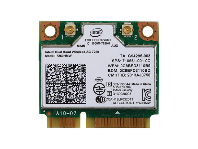 Безжични адаптери Intel Dual Band Wireless-AC 7260