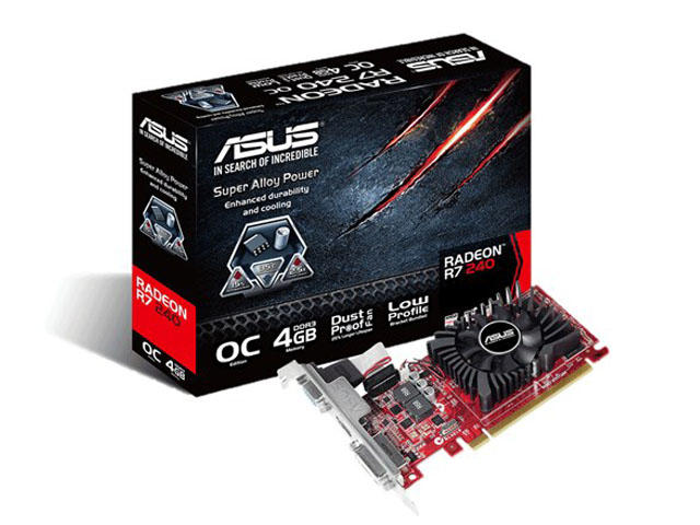 Видео карти ASUS Radeon R7 240 OC-4GD3-L
