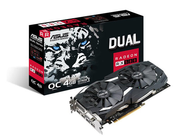 Видео карти ASUS Dual Radeon RX 580 O4G