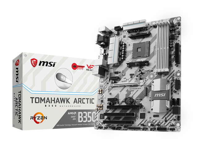 Дънни платки MSI  B350 TOMAHAWK ARCTIC