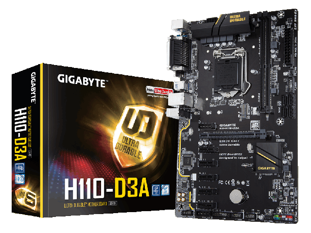 Дънни платки GIGABYTE GA-H110-D3A