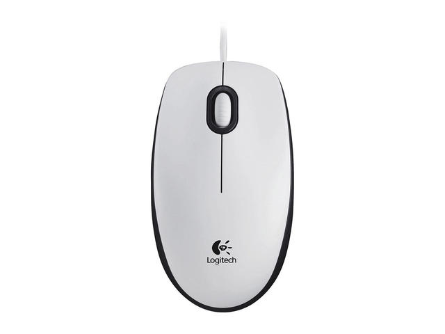 Мишки Logitech M100, в бяло