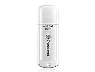 USB памети 8GB Transcend JetFlash 730 USB 3.0, в бяло