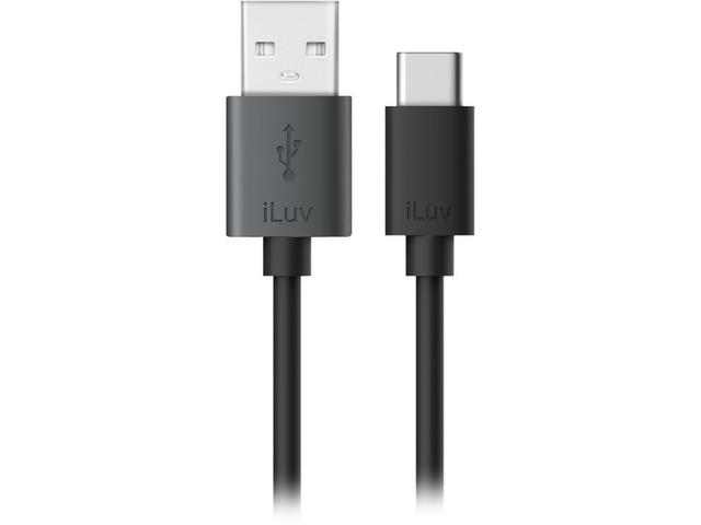 Кабели и Адаптери iLuv New 1m USB-C to Standard USB Chg/Sync cable - Black