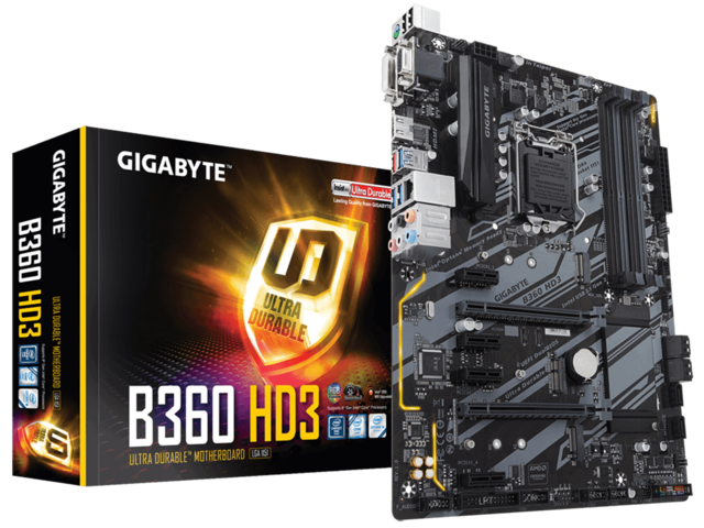 Дънни платки GIGABYTE B360 HD3