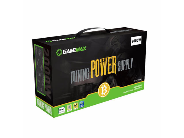 Захранвания за компютри Gamemax PSU 2000W GOLD 90+ Bitcoin Mining 18xPCIe