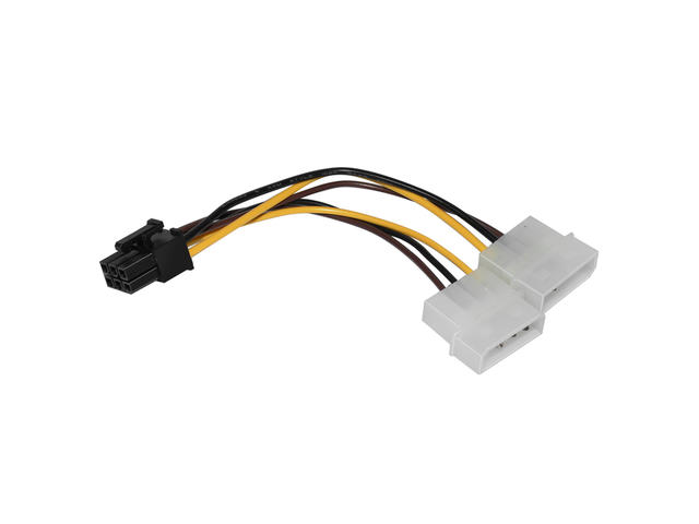 Кабели и Адаптери Makki Адаптер Adapter 2xMolex to 6pin PCI-E VGA - MAKKI-CE313-0.15m