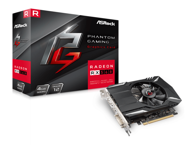 Видео карти ASRock Radeon RX 560 Phantom Gaming 4G