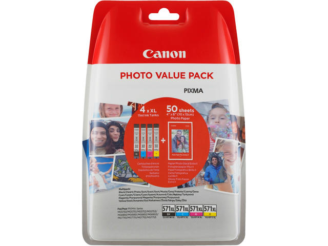 Консумативи Оригинален Canon CLI-571CMYB XL PVP