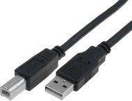 Кабели и Адаптери VCom Кабел USB 2.0 AM / BM Black - CU201-B-1.5m