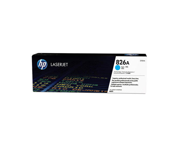 Консумативи Оригинален HP 826A Cyan LaserJet Toner Cartridge