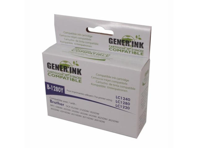 Консумативи Съвместим Generink LC1280XL/1240/1220 Yellow, Brother