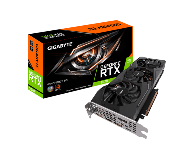Видео карти GIGABYTE GeForce RTX 2070 WINDFORCE 8G