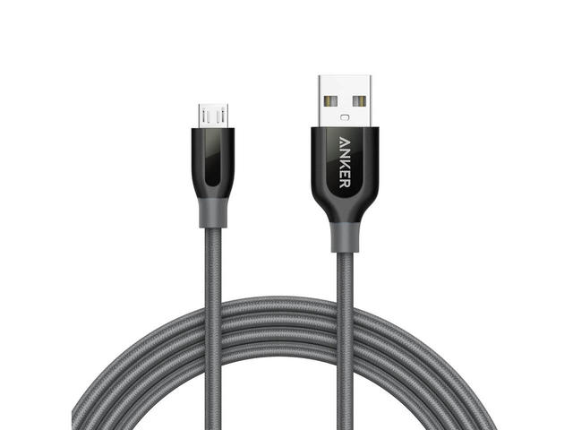 Кабели и Адаптери Anker Powerline+ Nylon Micro USB cable 1.8m Black