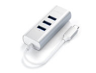 Кабели и Адаптери Satechi USB-C 2-in-1 Ethernet & USB Hub, сребрист