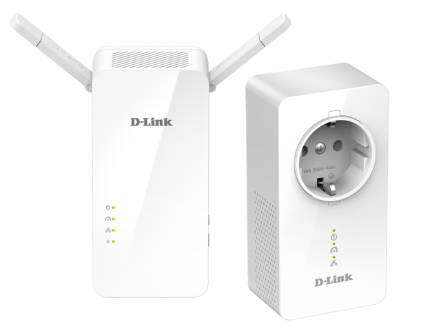 Мрежово оборудване D-link PowerLine AV1000 WiFi AC стартиращ комплект DHP‑W611AV