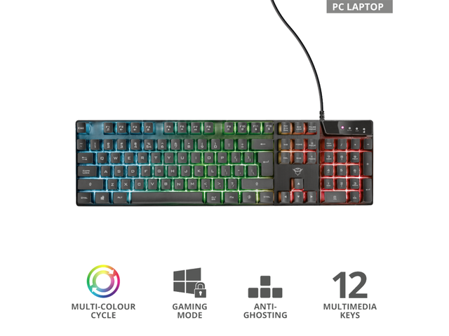Клавиатури TRUST GXT 835 Azor Gaming Keyboard US