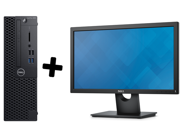 Компютри Dell OptiPlex 3060 SFF + Dell E2016HV 19.5"