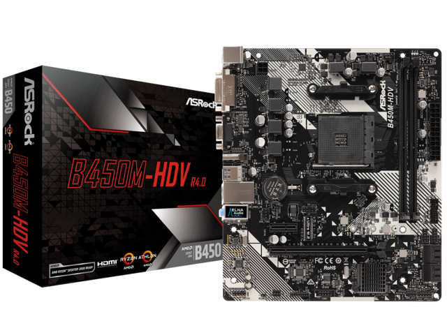 Дънни платки ASRock B450M-HDV R4.0