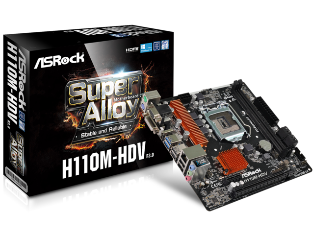 Дънни платки ASRock H110M-HDV R3.0