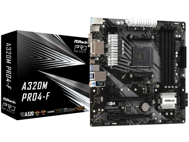 Дънни платки ASRock A320M Pro4-F