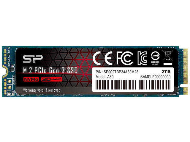 SSD 2TB Silicon Power A80 M.2 NVMe