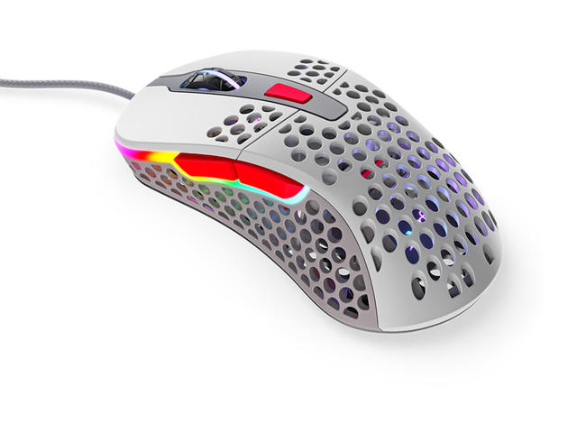 Мишки Xtrfy M4 Retro, RGB, Бял/Сив/Червен