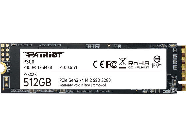 SSD 512GB Patriot P300 M.2 NVMe