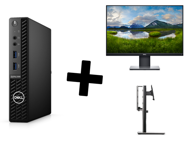 Компютри Dell OptiPlex 3080 MFF + P2421 + All-in-One Stand