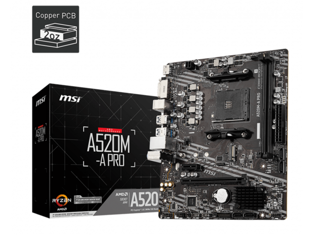 Дънни платки MSI A520M-A PRO