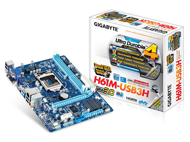 Дънни платки GIGABYTE GA-H61M-USB3H