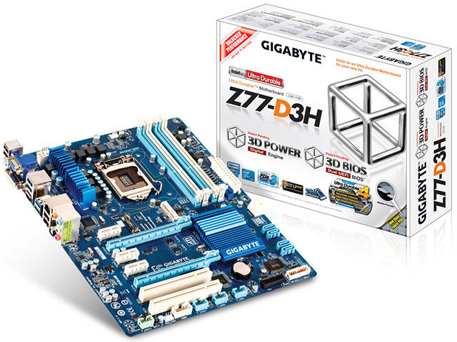 Дънни платки GIGABYTE GA-Z77-D3H