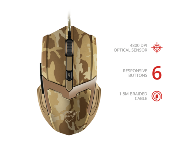 Мишки TRUST GXT 101D camo brown