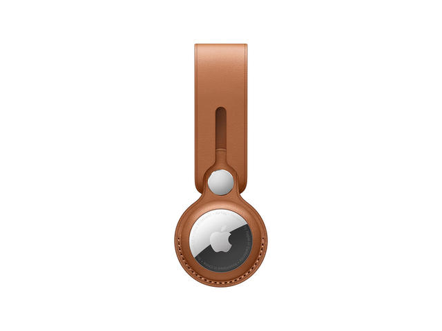 Джаджи Apple AirTag Leather Loop - Saddle Brown