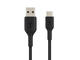 Кабели и Адаптери Belkin кабел BOOST↑CHARGE™ с оплетка от USB-C към USB-A (2 метра, черен)
