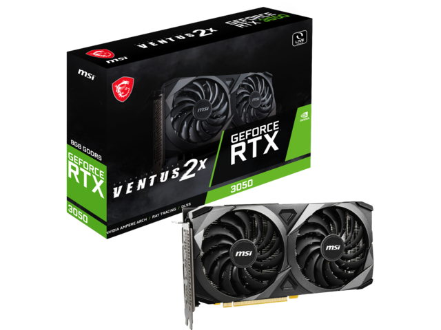Видео карти MSI GeForce RTX 3050 Ventus 2X 8G