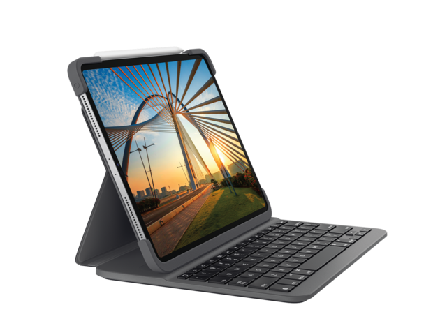 Клавиатури Logitech Slim Folio Pro за iPad Pro 12,9-инчов (3-то и 4-то поколение) - Carbon Black
