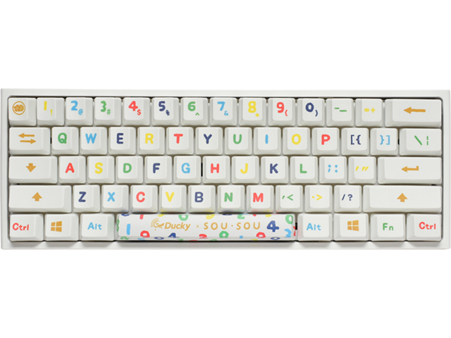 Клавиатури Ducky x SOU SOU One 2 Mini White RGB, Cherry MX Black