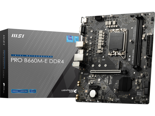 Дънни платки MSI PRO B660M-E DDR4