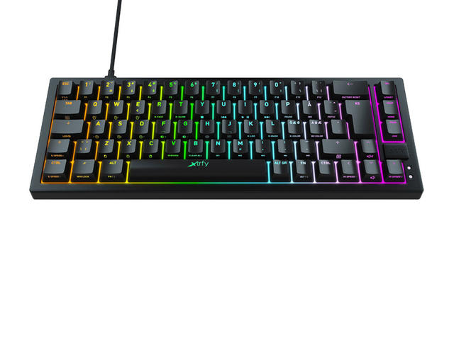 Клавиатури XTRFY K5 Black, 65% Hotswap RGB UK Layout Kailh Red